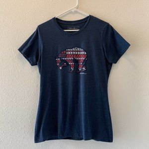 Eddie Bauer Navy Bear T Shirt, L